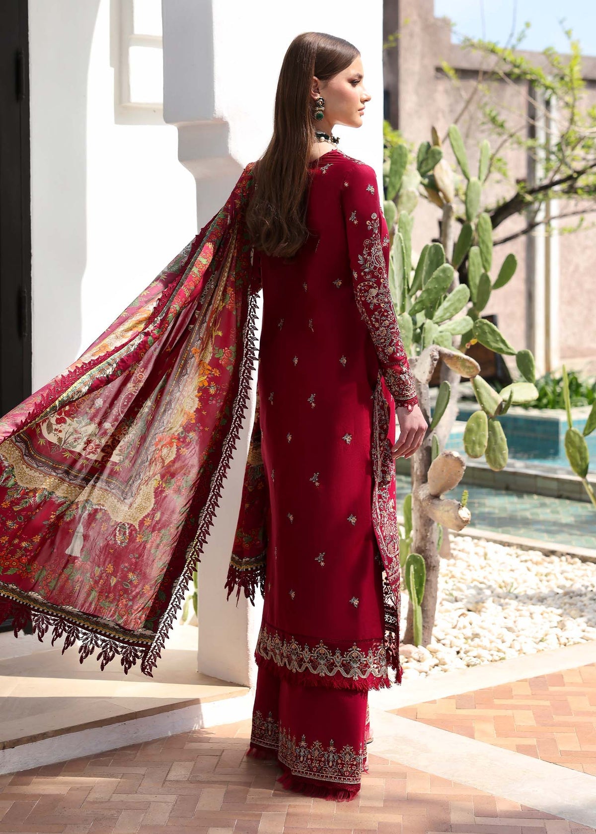 KANWAL MALIK : Elysia Luxury Lawn 2025 Unstitched - Marina