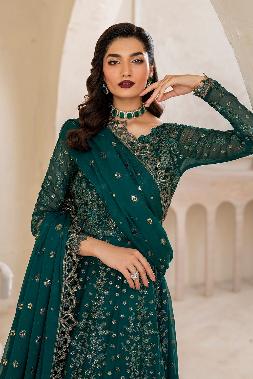 IZNIK | Chinon Chiffon '24 | CC-47 Embroidered Chiffon Unstitched