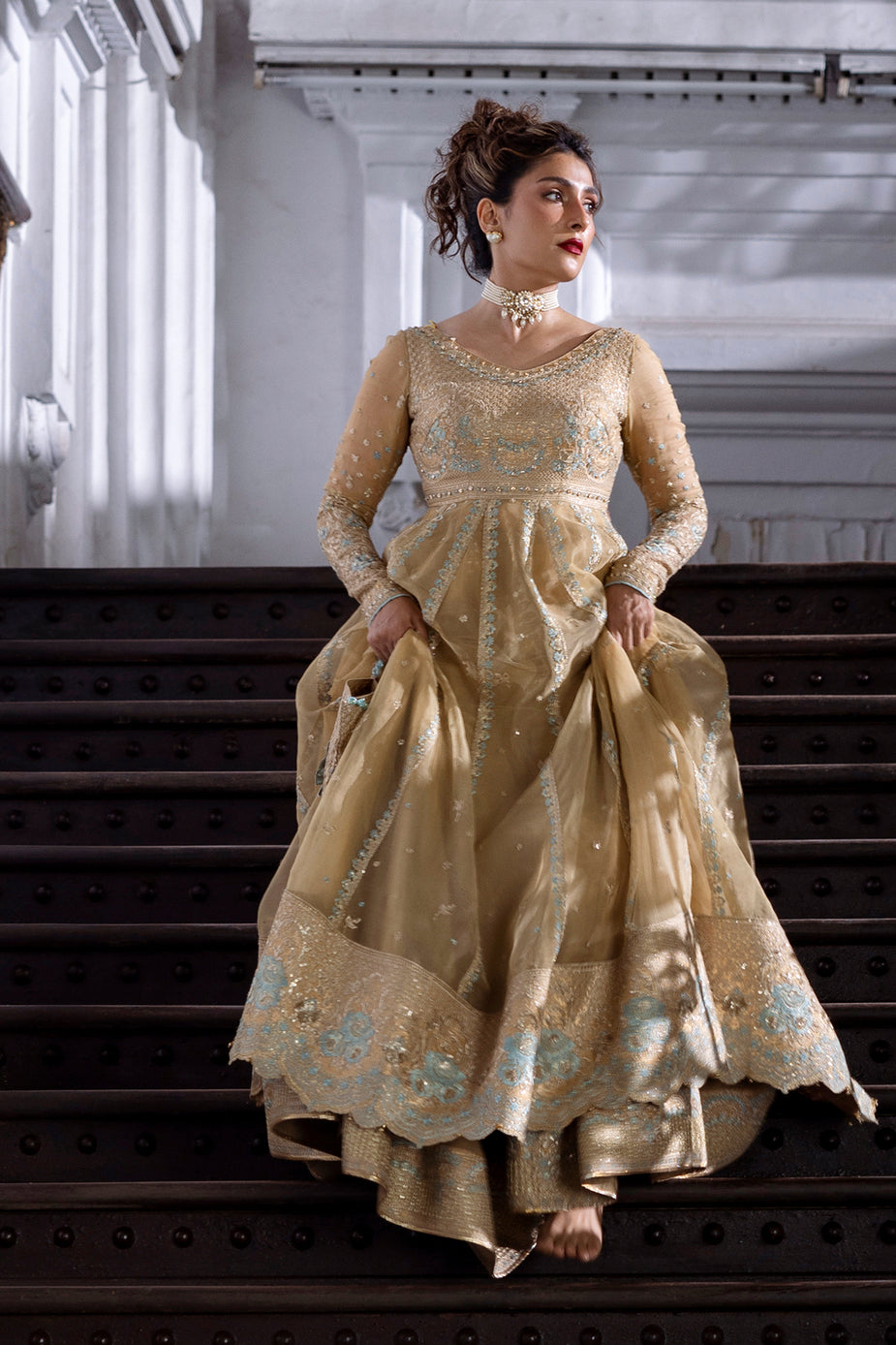 ERUM KHAN | JAHAN IV | Wedding Unstitched 2025 | Golden Glow
