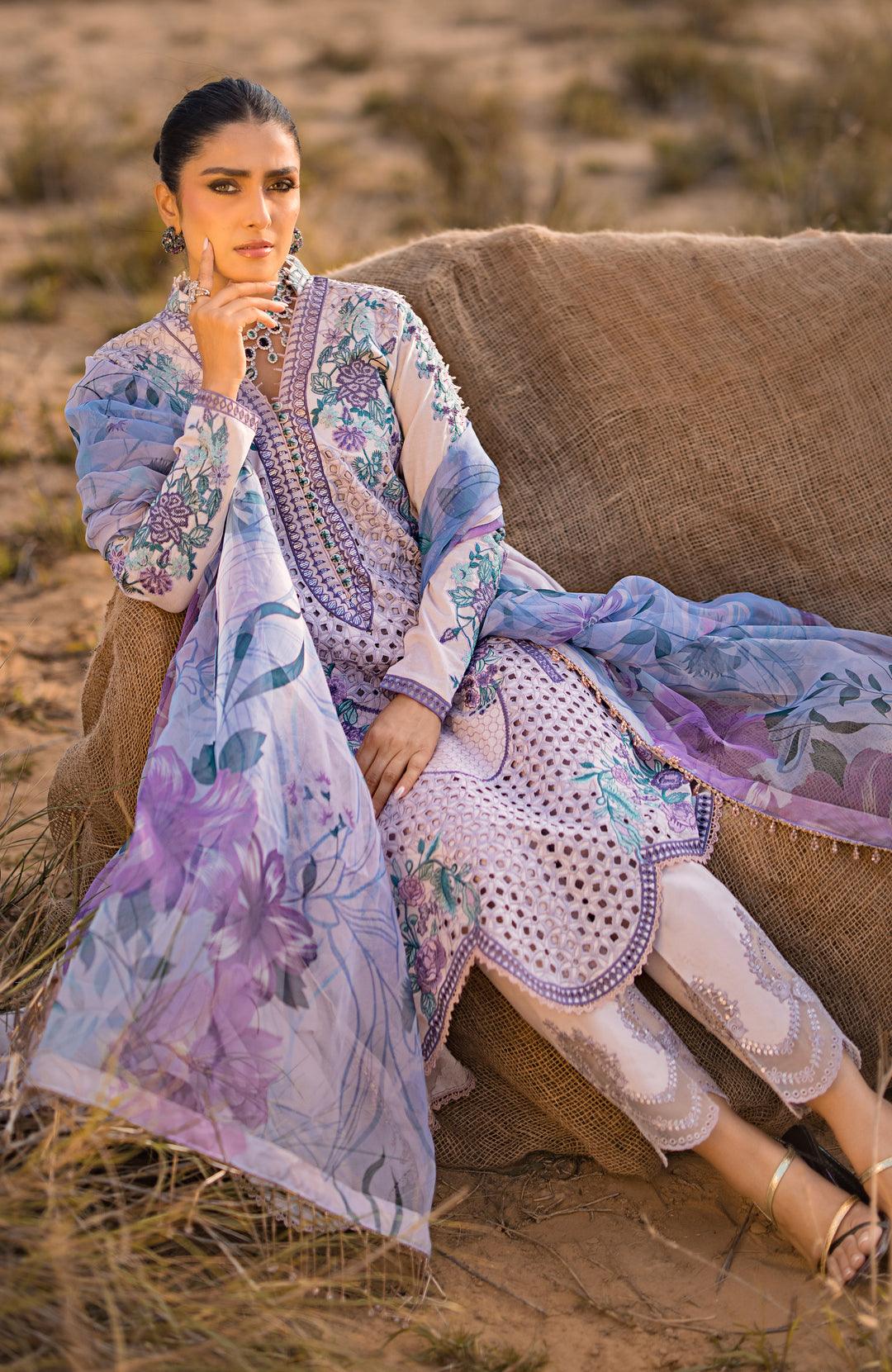 Mahiymaan | Luxury Lawn | Lavender Mist | Aarzu