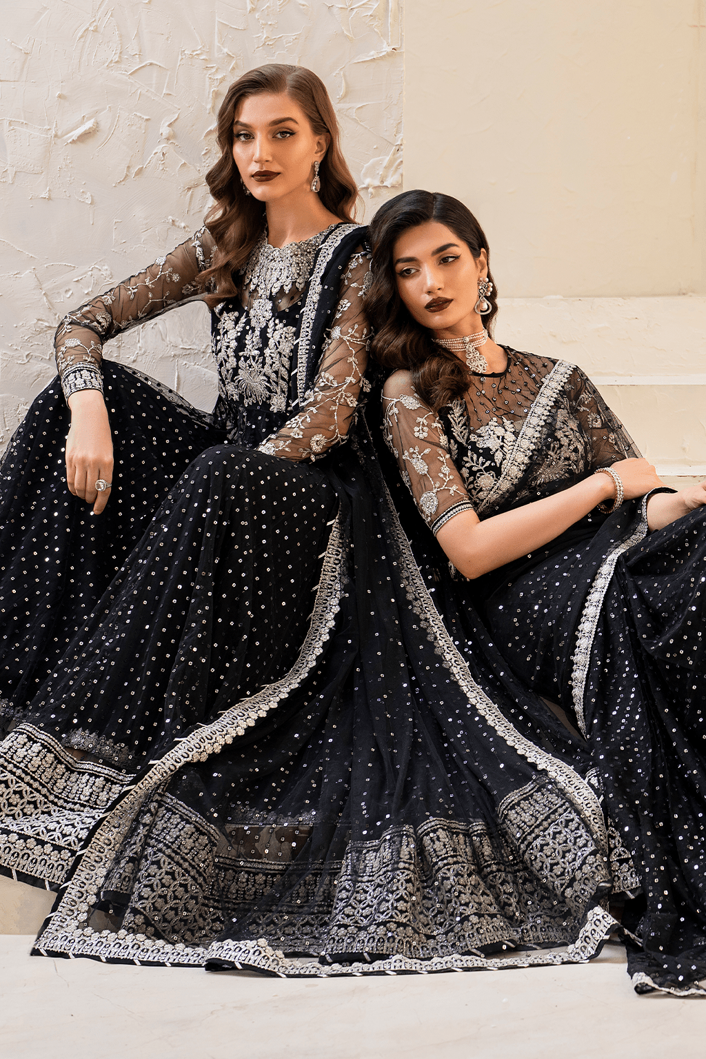 IZNIK | Chinon Chiffon '24 | CC-50 Embroidered Net Unstitched - Aarzu