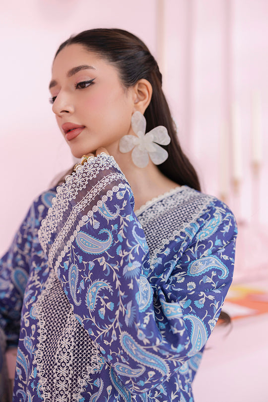 QALAMKAR | QPrints Embroidered Lawn 2025 Unstitched - Riley