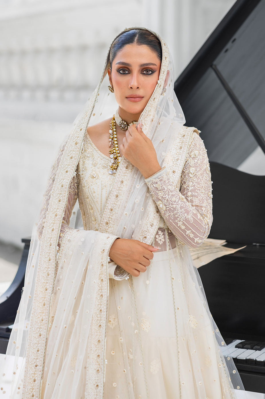 ERUM KHAN | JAHAN IV | Wedding Unstitched 2025 | Snow Pearl