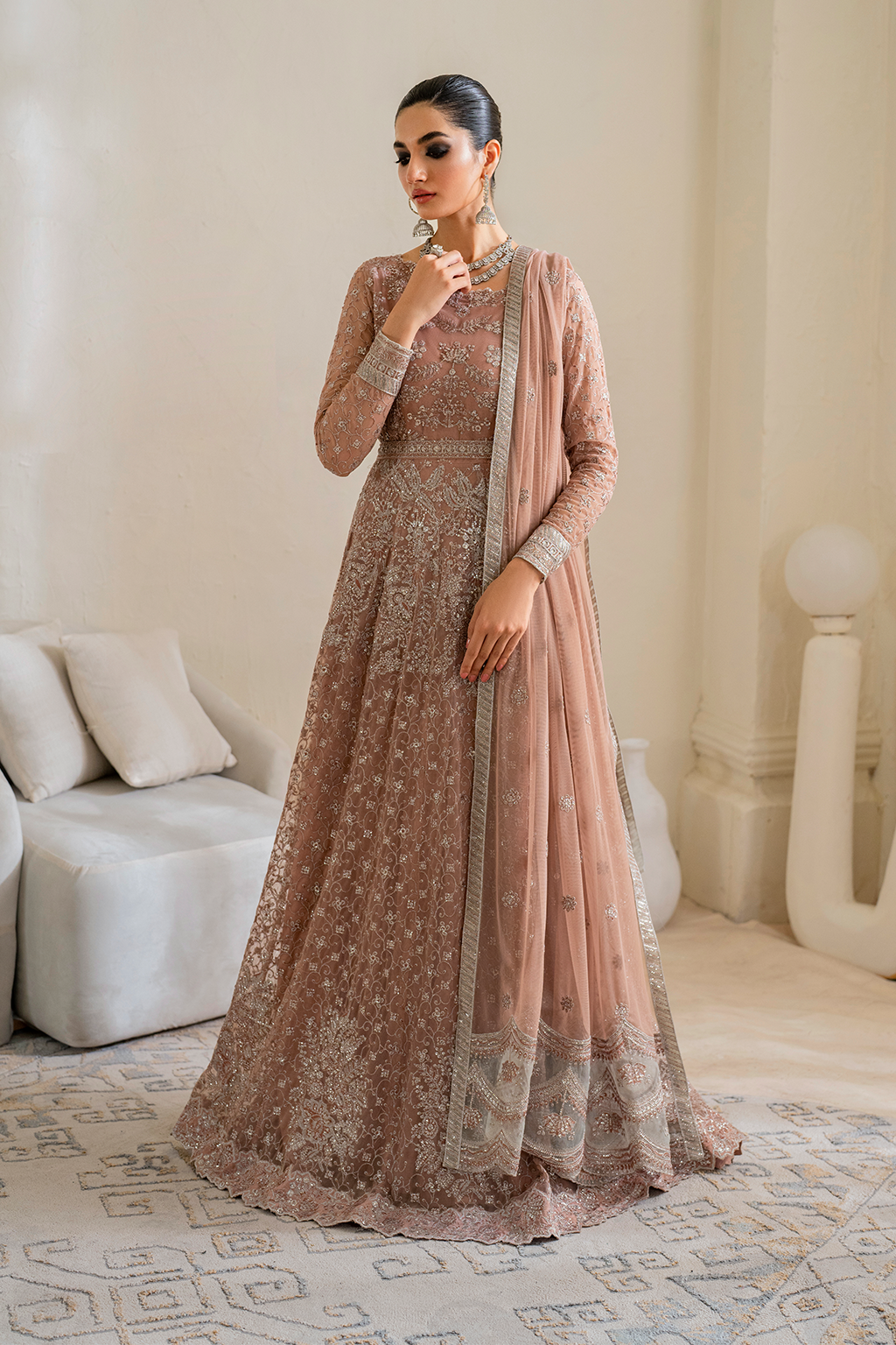 IZNIK | Chinon Chiffon '24 | CC-43 Embroidered Net Unstitched