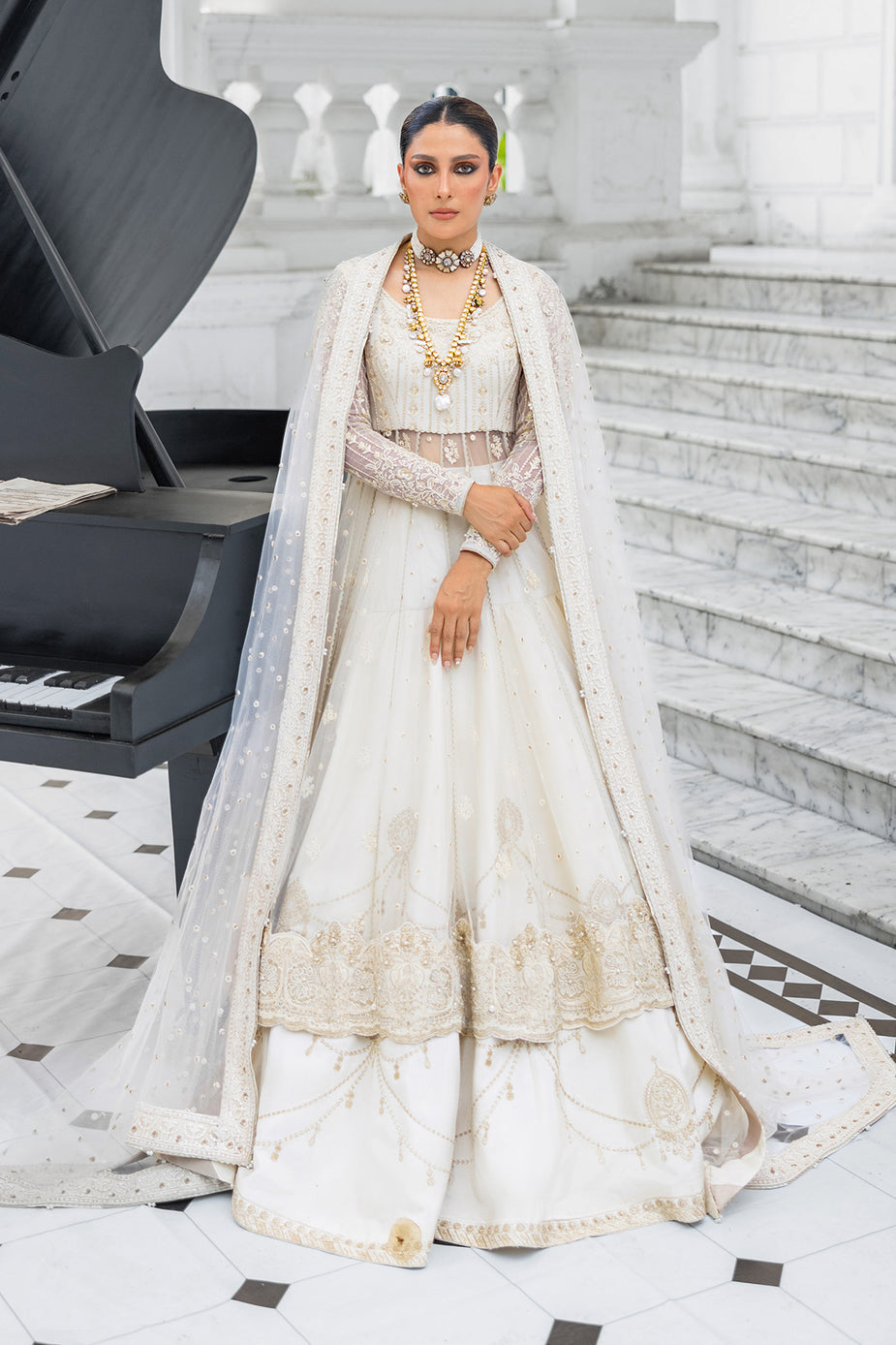 ERUM KHAN | JAHAN IV | Wedding Unstitched 2025 | Snow Pearl